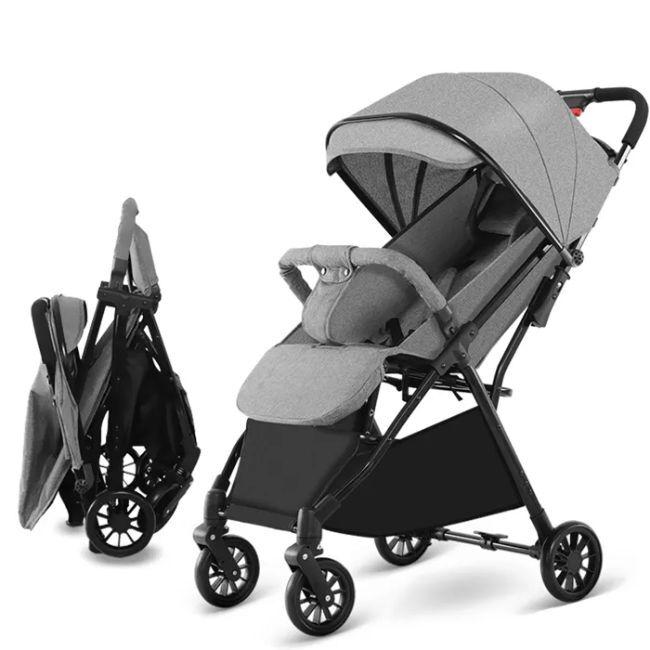 Poussette citadine compacte KITYTETY - De la naissance à 3 ans - Putter double sens, Dossier réglable, Double Frein - Gris Comme neuf -  reconditionné disponible sur Label Emmaüs
